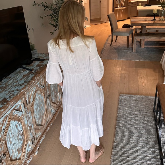 NWT XiRENA White Kendall Midi Dress (Size XS) - Picture 3 of 12